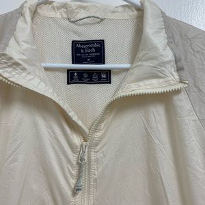 Abercrombie & Fitch cream two-toned windbreaker